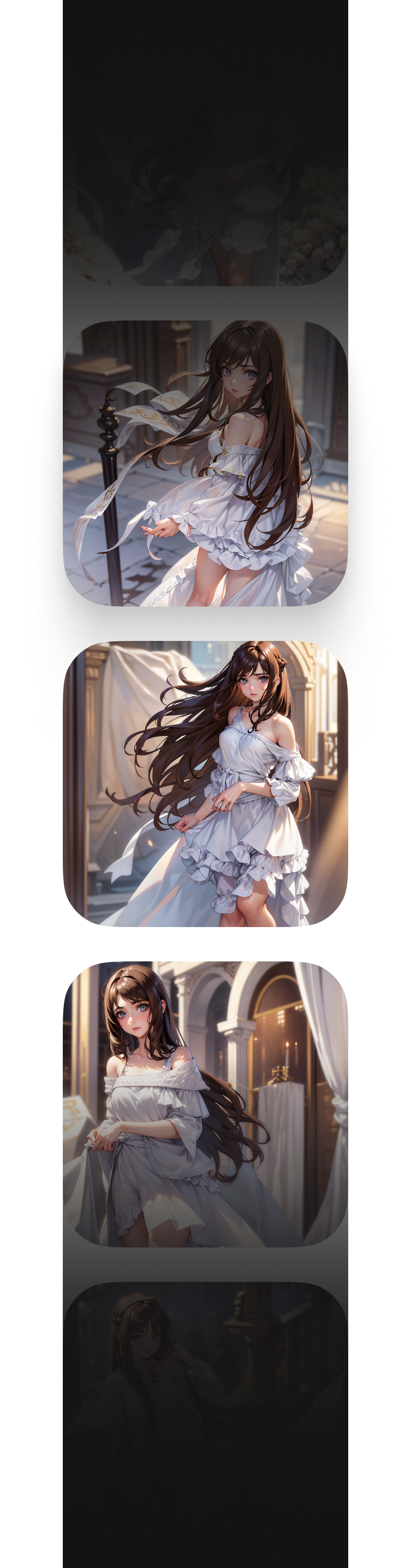 First gallery of images showcasing Erogen's AI chatbot ability to automatically change images in response to conversation