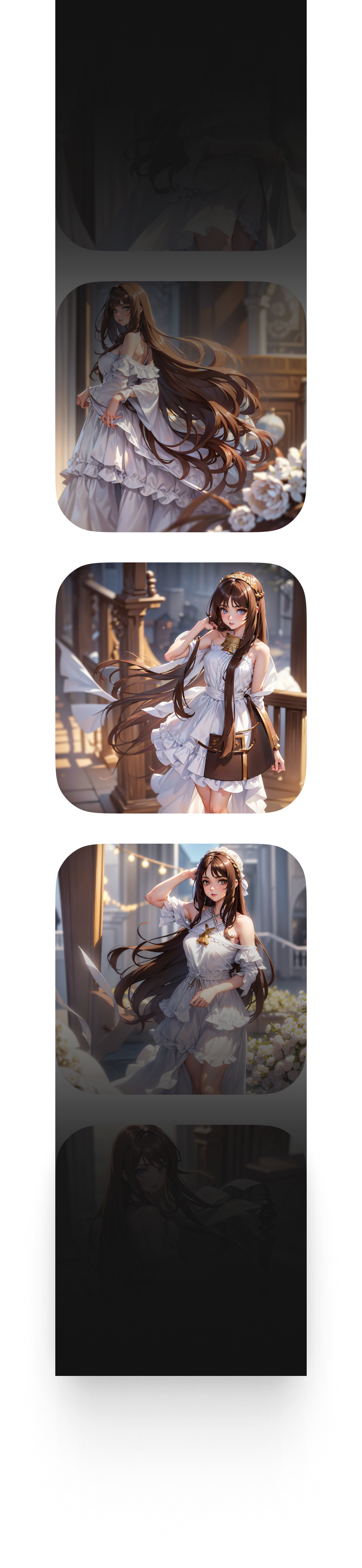 Second gallery of images showcasing Erogen's AI chatbot ability to automatically change images in response to conversation